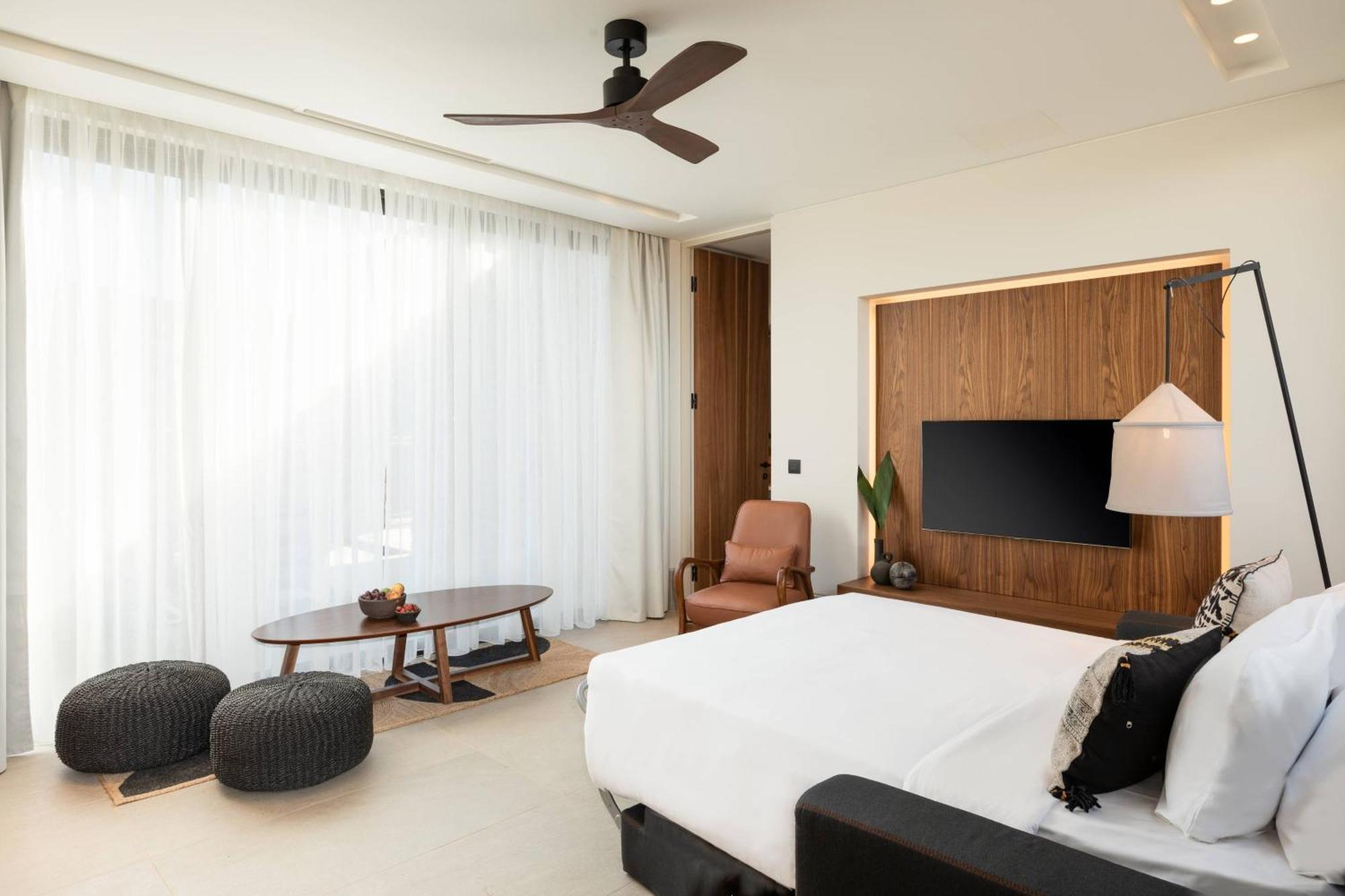 Unterkunft Core mit 1 Schlafzimmer, 1 Kingsize-Bett, Schlafsofa und Blick ins Landesinnere