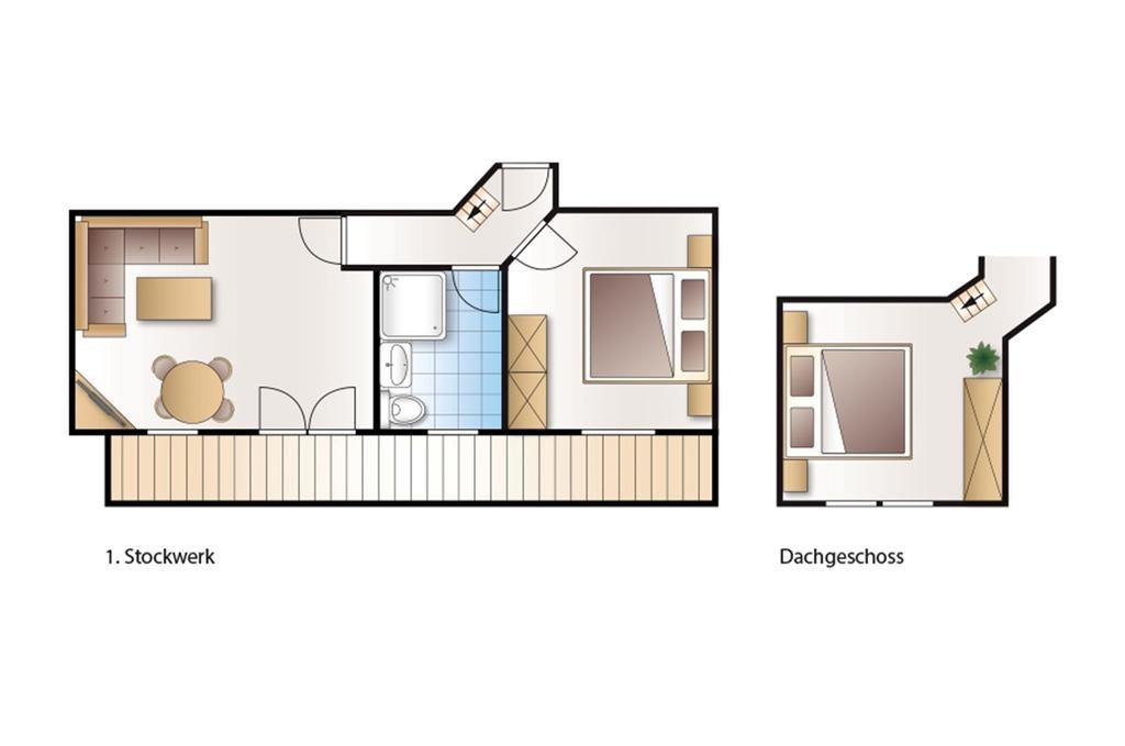Apartment mit Bergblick und 2 Schlafzimmern