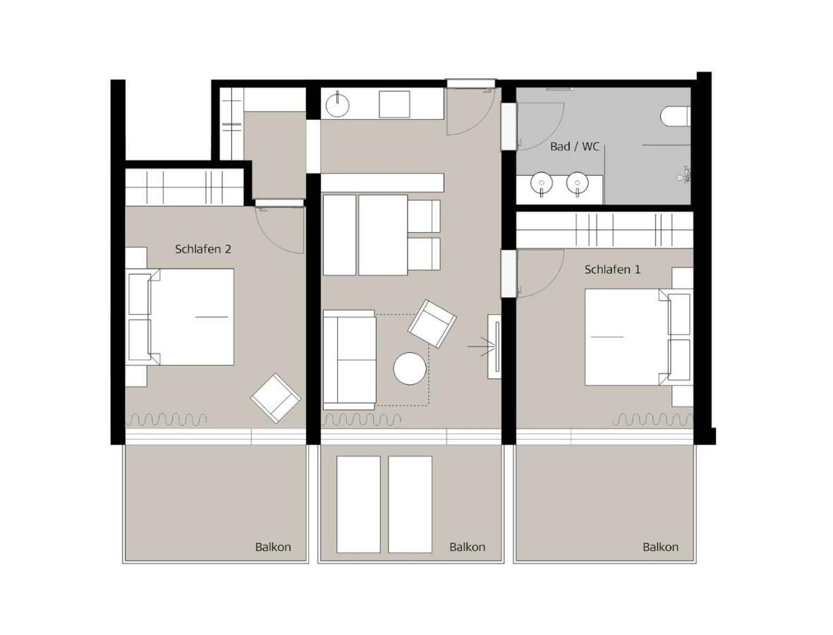 Apartment mit 2 Schlafzimmern