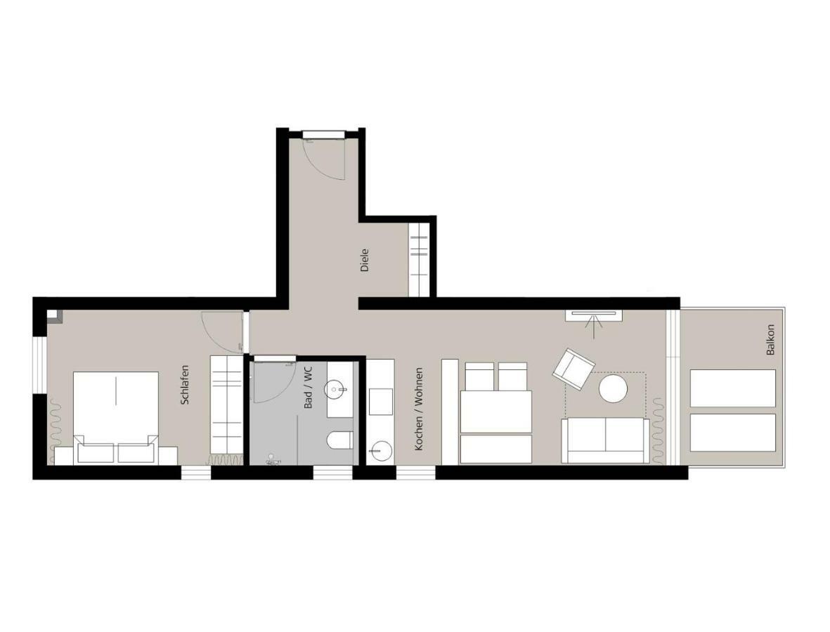 Apartment mit 1 Schlafzimmer